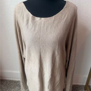 Joan Vass studio taupe summer sweater size medium